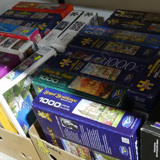 2 boxes of puzzles