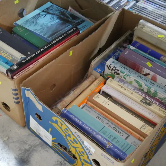2 boxes of books