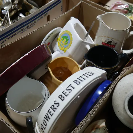 Advertising whisky jugs etc