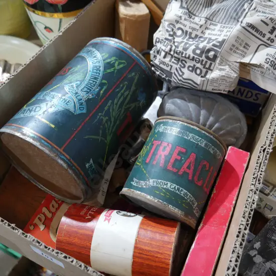 Old tins, advertising items