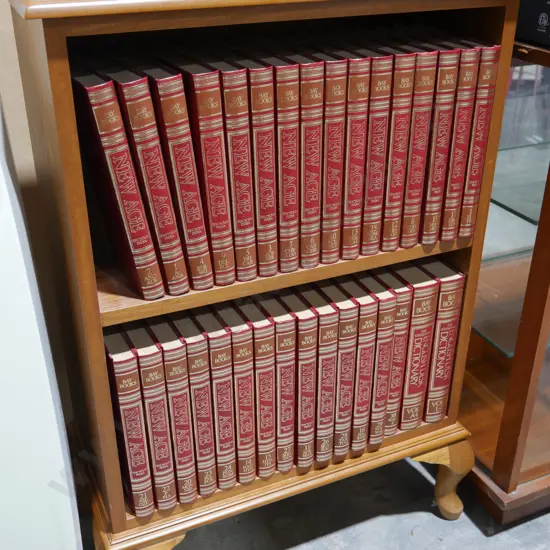 Encyclopaedia books in book case