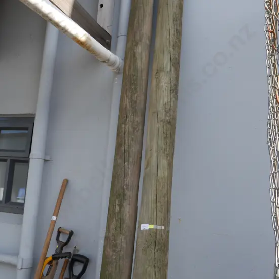 Wooden posts and wire