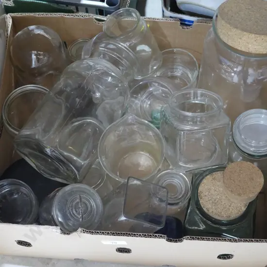 Glass jars etc