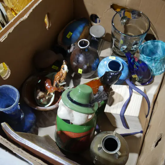 Glassware, pottery etc