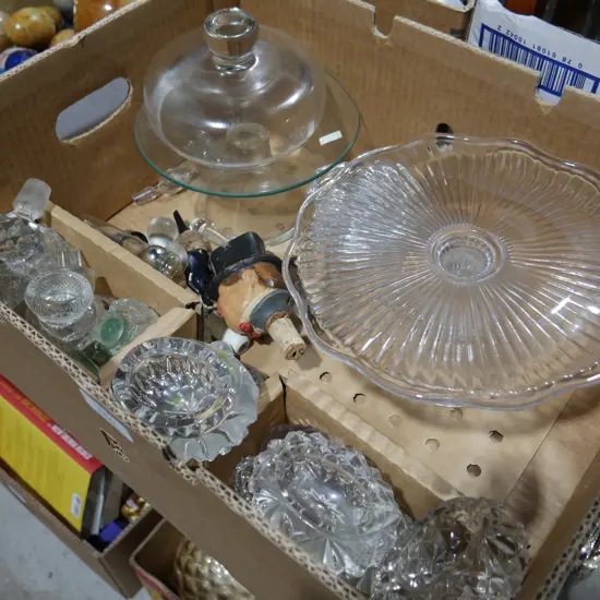 Bottle stoppers, glassware etc