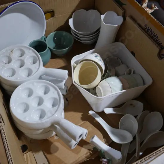 Escargot dishes, china etc