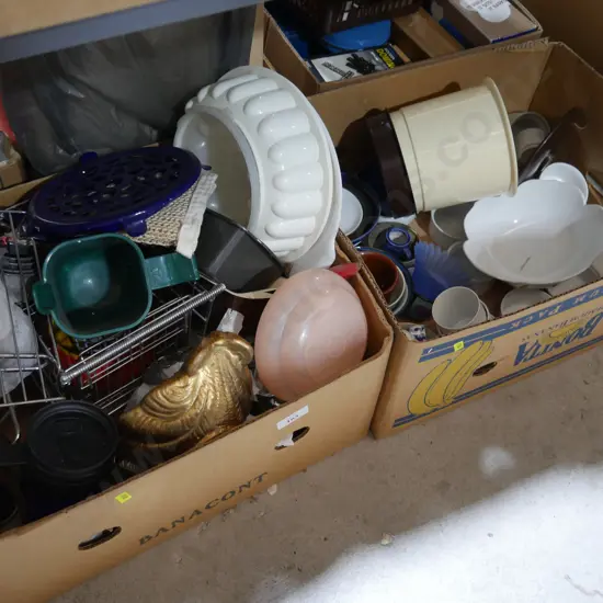 2 Boxes of kitchenware