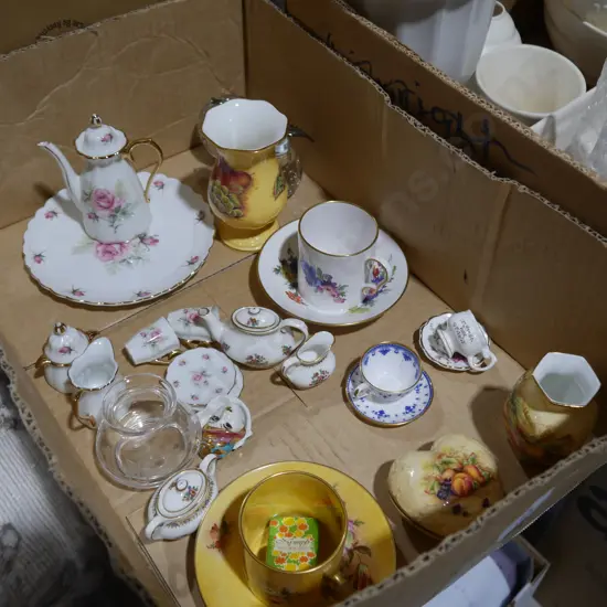 Miniature china teasets etc