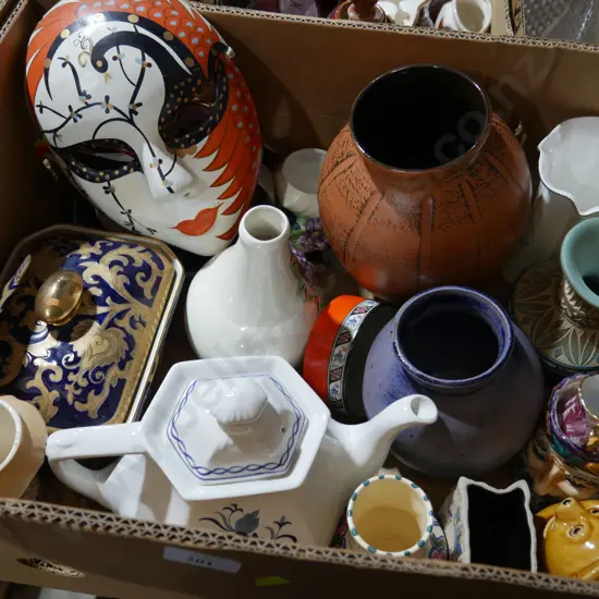 Pottery, face masks etc