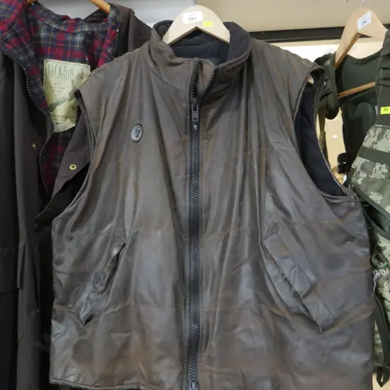 Swanndri oil skin vest  size L