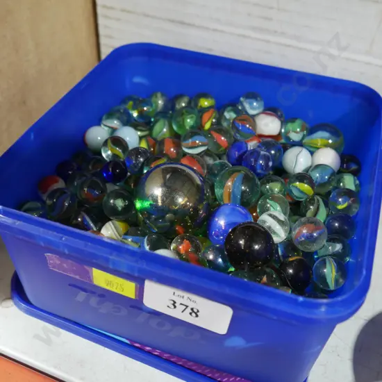 Container of marbles