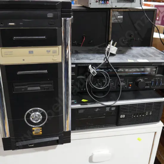 Stereo receiver computer towers