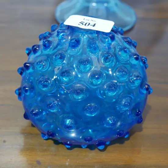 Blue glass vase