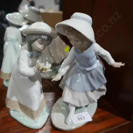 2 Nao, young girl figurines
