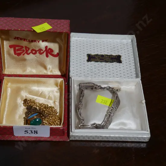 Sterling Silver bracelet & revolving pendant