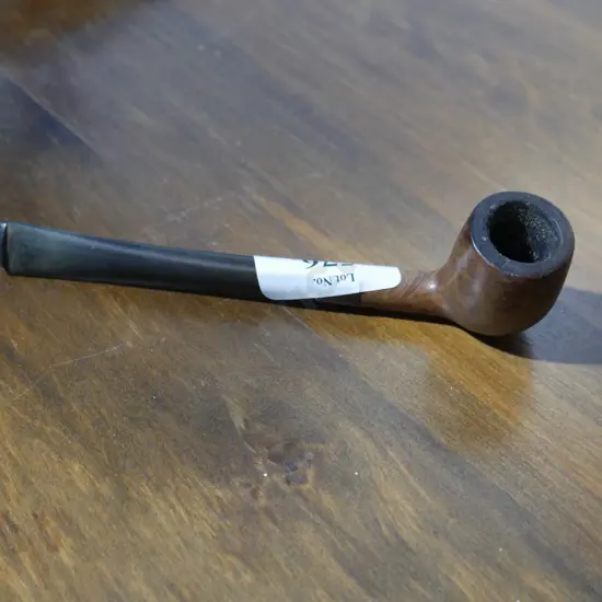 Wooden smoking pipe with Sterling collar
