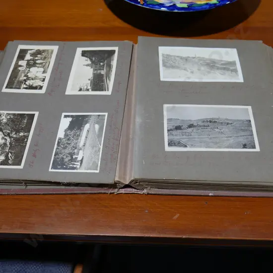 c1920 photograph album showing middle east pictures