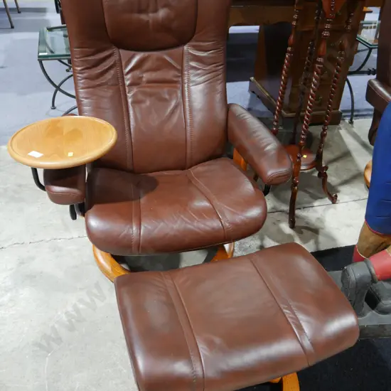 Stressless recliner chair and stool