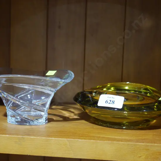 Marquis Waterford crystal bowl and art glass bowl