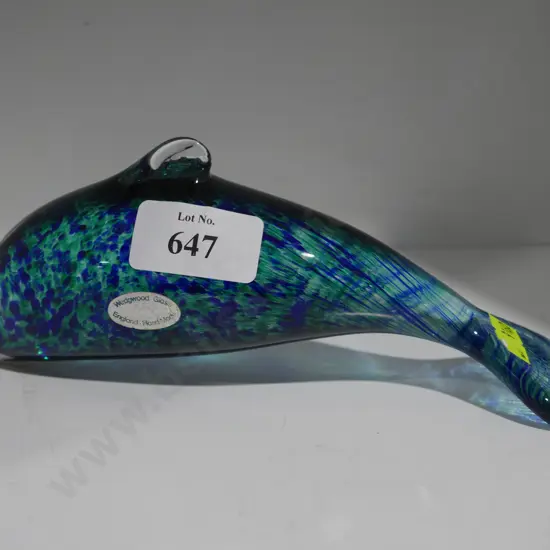 Wedgewood glass dolphin.