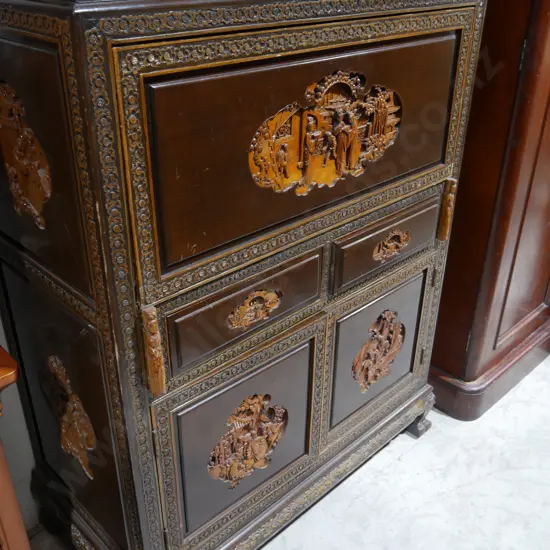 Oriental drop front desk