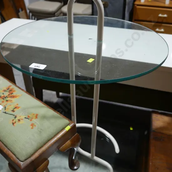 Glass top side table