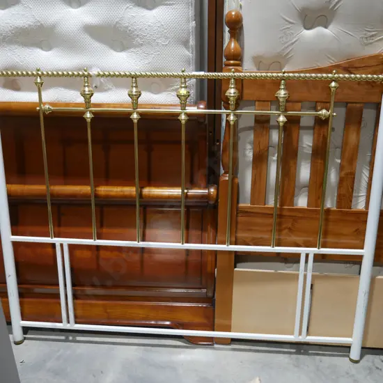 Brass and metal bedhead