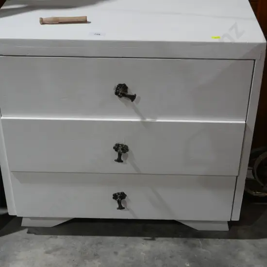 White painted 3 drawers