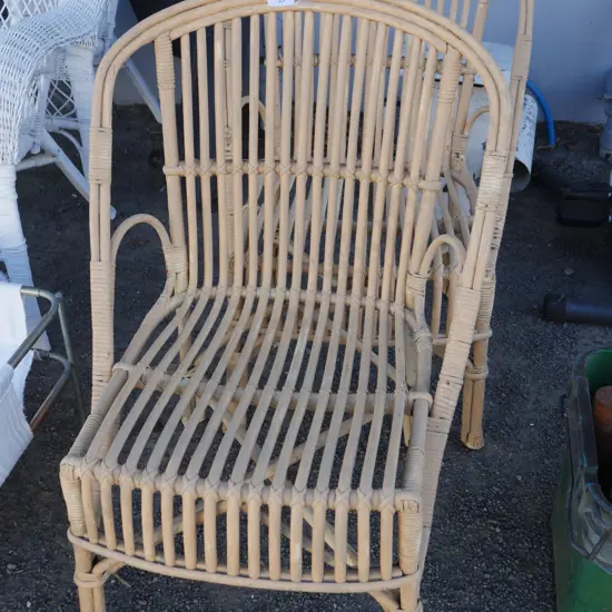 2 cane chairs