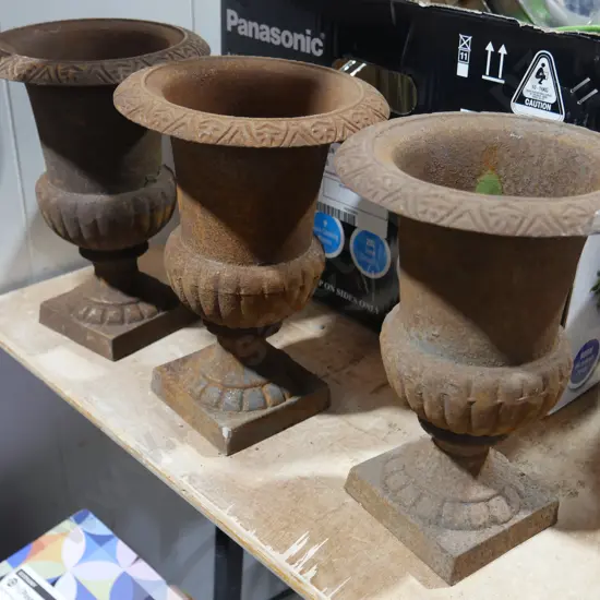 Cast iron plant pots