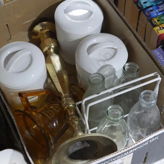 Milk bottles , containers