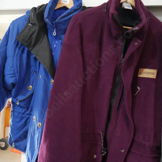 2 jackets blue purple