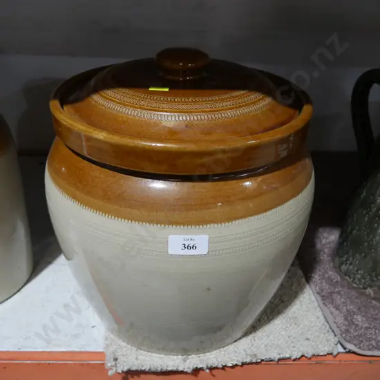 Large lidded stone jar