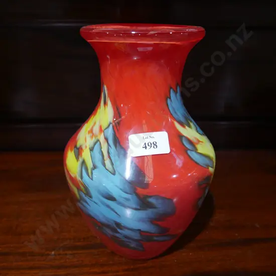 Coloured glass vase
