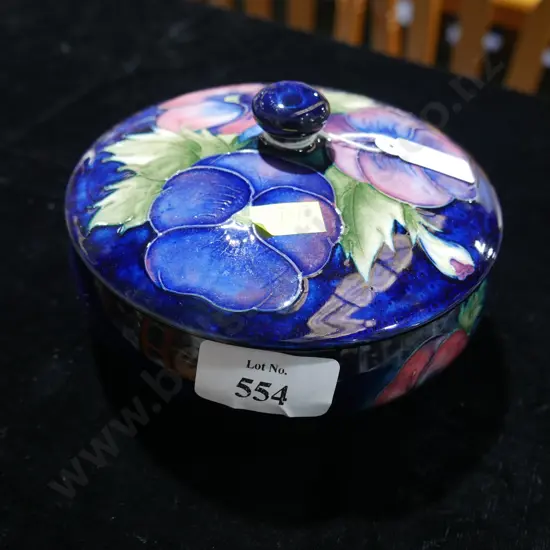 Moorcroft lidded bowl