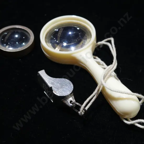 Whistle and magnifiers