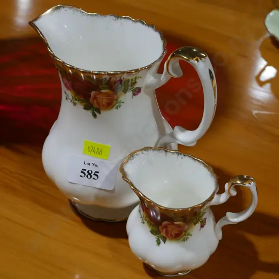 2 royal Albert jugs,old country roses