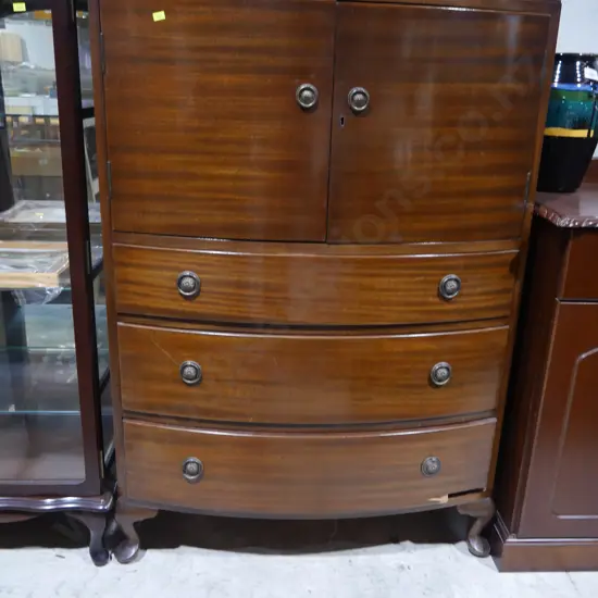Bow front cabinet
