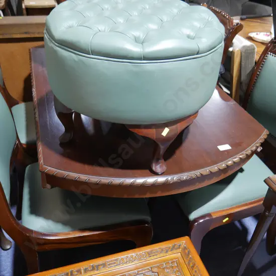 Dining table and 4 chairs with stool