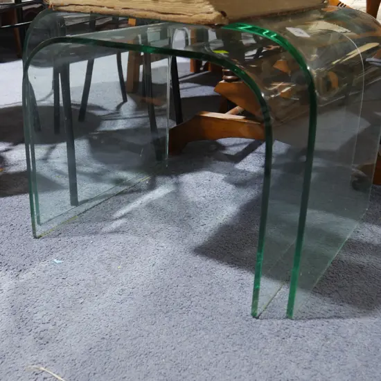 2 glass coffee tables