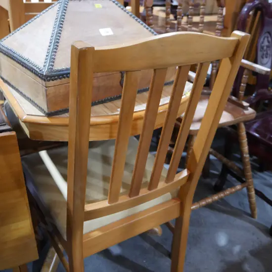 Dropside dining table and 2 chairs with stool