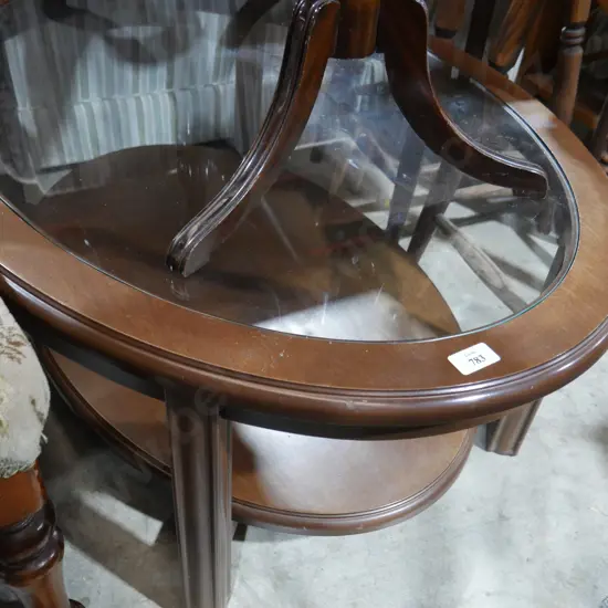 Glass top coffee table