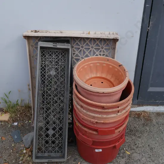 Plastic plant pots etc