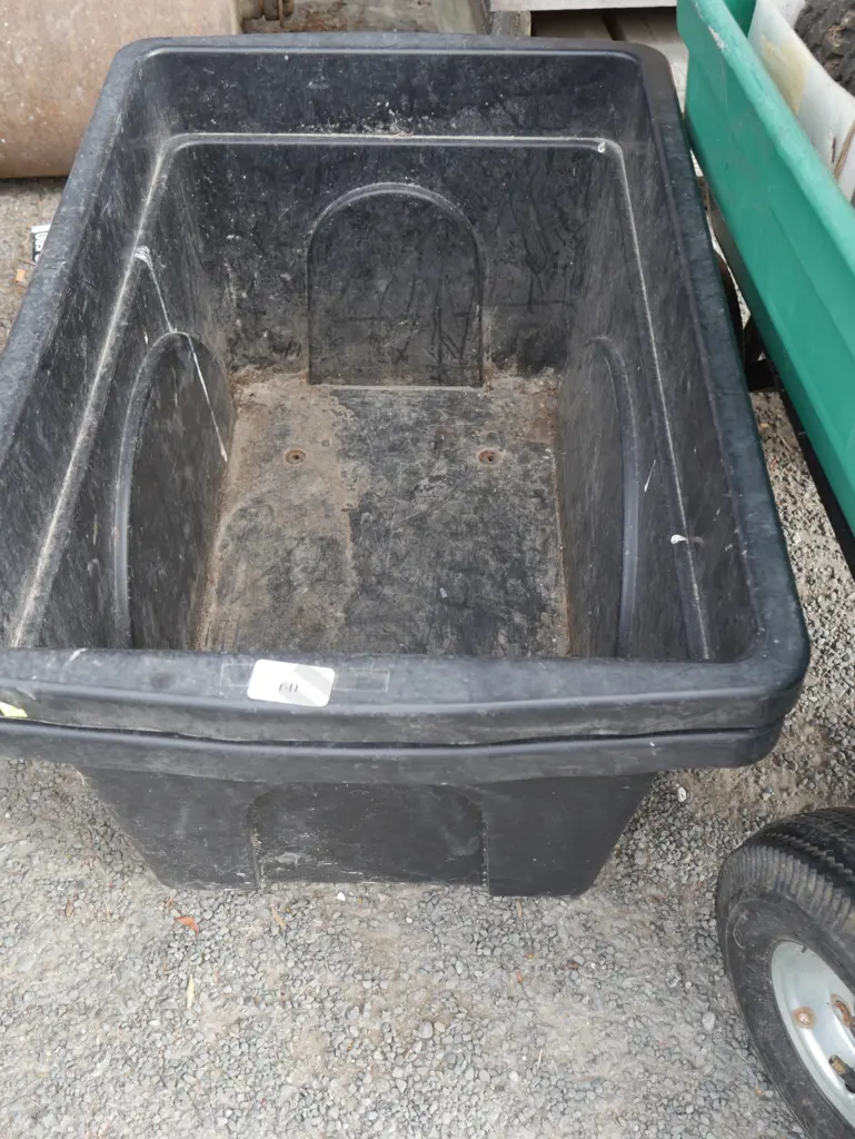 2 black plastic bins Image 1++