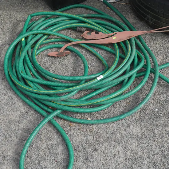 Garden hose, chicken garden ornament