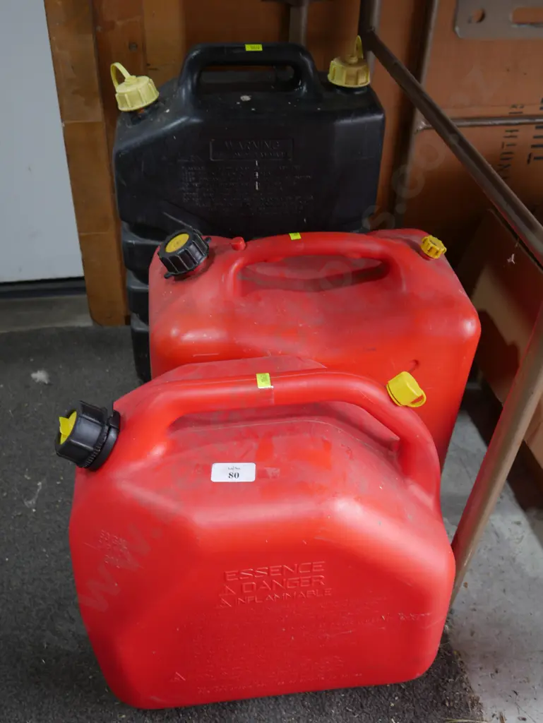 Three petrol containers Image 1++