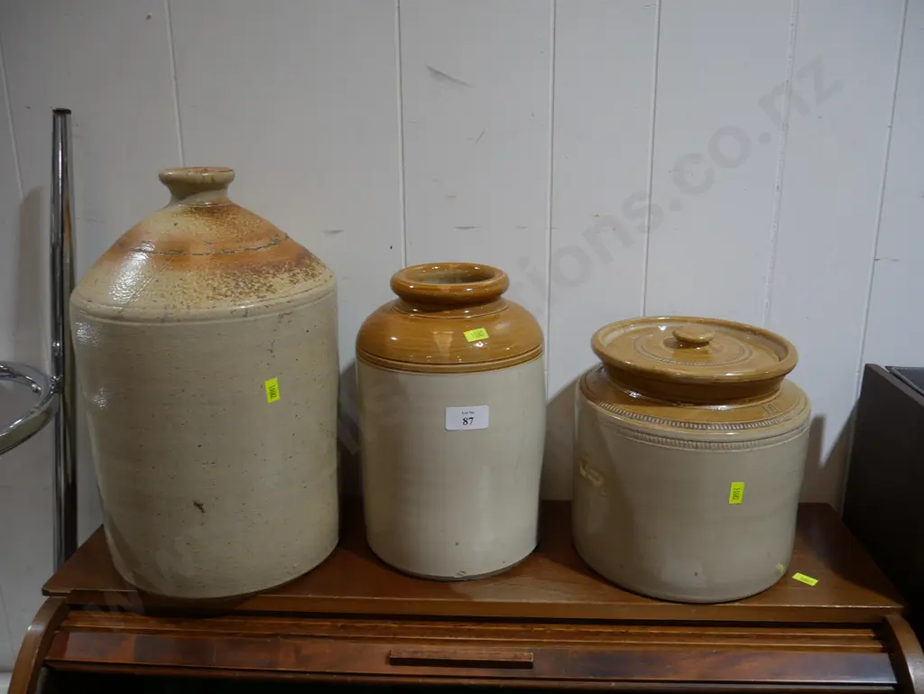 Stone bottle and jars Image 1++