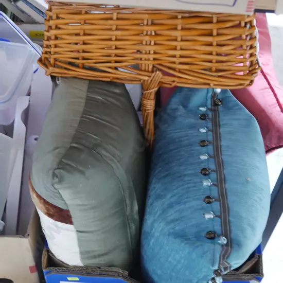 Cushions and basket