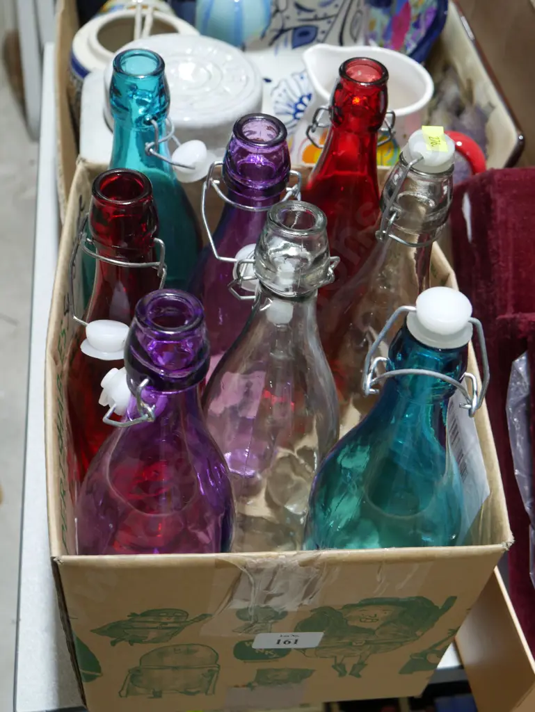 Coloured glass bottles Image 1++