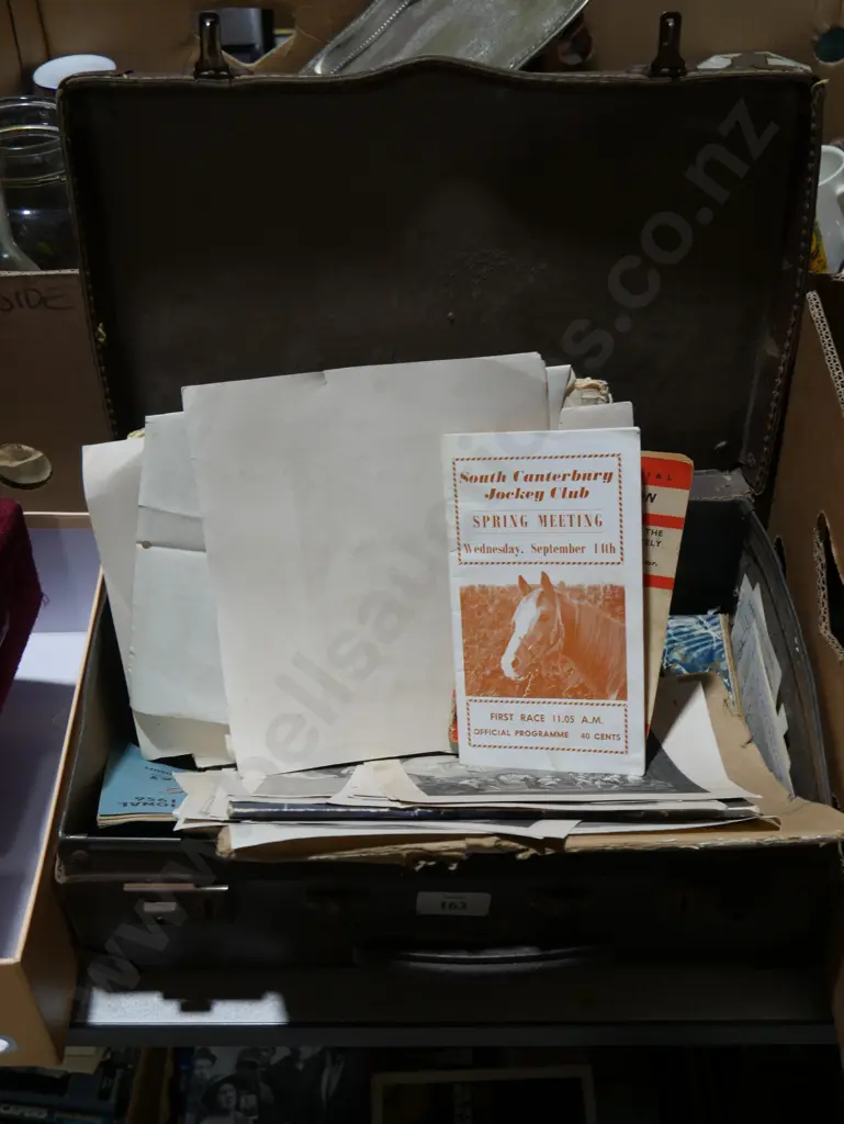 Old briefcase and contents Image 1++